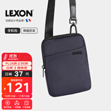 乐上（LEXON）休闲斜挎包男士单肩手机包商务运动轻便通勤百搭牛皮小背包礼物