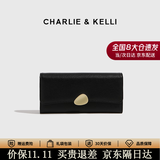 CHARLIE&KELLICK品牌包包女款2026新款简约钱包卡包长款手拿包生日礼物送女生 黑色【京仓配送 限定礼盒款】