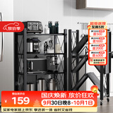 安尔雅厨房置物架落地可移动免安装微波炉收纳架子货架储物架 4层加厚款