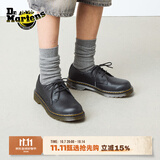 马丁博士（Dr.Martens）1461 Y女爆款舒适休闲好看的薄底皮鞋单鞋 黑色 37