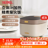 膳魔师（THERMOS）电饭煲家用多功能3-4人大容量电饭锅 IH加热智能触控煮饭锅 煮粥锅 不粘锅内胆 象牙白 3L EHA-4136E-W