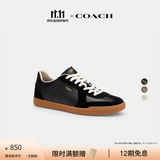 蔻驰（COACH）秋季男士男鞋ELLIS轻便休闲百搭运动鞋系带德训鞋男女同款 黑色 42.5