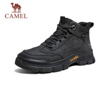 骆驼（CAMEL）工装马丁靴城市户外中帮登山厚底徒步鞋 G14W342614 夜黑色 38 