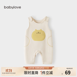 babylove【清仓】宝宝背带裤春秋外穿连体裤超萌可爱休闲长裤洋气婴儿裤子 肥脸喵 100