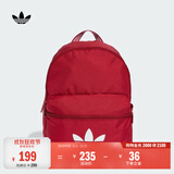 adidas休闲复古日常通勤运动双肩背包男女学生书包阿迪达斯三叶草   胜利红   NS(均码)