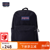 JANSPORT杰斯伯书包轻便双肩包男女旅行包简约背包电脑包学生校园 4QUE008爵士黑-侧袋+隔层