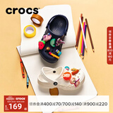 CROCS卡骆驰贝雅儿童洞洞鞋户外包头童鞋沙滩鞋凉鞋拖鞋/207013/207012 深蓝色-410 35 (215mm)
