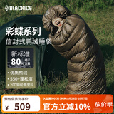 黑冰（BLACKICE）新标准【彩蝶系列鸭绒信封式羽绒睡袋】户外露营防风成人睡袋 彩蝶400(新标准)/天蓝