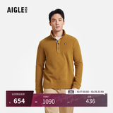 AIGLE艾高抓绒衣经典款POLARTEC户外保暖休闲半拉链上衣男 烟草色 BE483 XL (185/100A)