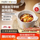 小熊（Bear）砂锅 煮粥煲汤焖饭炖汤熬药养生汤锅耐高温瓦罐3L