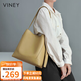 viney包包女包牛皮水桶包大容量单肩斜挎托特包生日礼物轻奢送女友老婆