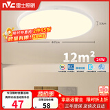 雷士（NVC）次日达阳台灯卧室灯吸顶灯书房现代简约防蚊虫led照明24瓦暖白光