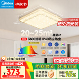 美的（Midea）LED吸顶灯60W无极智控现代轻奢仿水晶方灯包安装