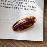 莎拉迪尔（saradear）Fever博主同款椭圆小号发夹韩国France法式边夹复古刘海夹鸭嘴夹 琥珀棕