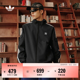 adidas通勤百搭经典休闲运动连帽夹克外套男女春夏阿迪达斯三叶草 黑色   S