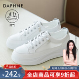 达芙妮 小白鞋女夏季新款运动鞋女夏透气网面女鞋休闲鞋子女ins潮板鞋女 白灰色-透气网面 36