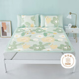 博洋（BEYOND）凉感纤维冰丝席夏凉席双人空调席三件套 花色 180*200 【可水洗】 花沫（床单款） 三件套 199cm*180cm