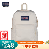 JANSPORT杰斯伯书包轻便双肩包男女旅行包简约背包电脑包学生校园 4QUEDLV-云雾白/DLV白-电脑隔层+水杯侧袋