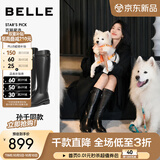 百丽（Belle）孙千同款双子星骑士靴高长筒靴女冬季新款加绒显瘦瘦靴子B9V1D 经典版-黑色 【孙千同款】 37 (235mm)