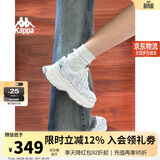 卡帕（Kappa）氢轨运动老爹鞋子女鞋秋季透气增高休闲百搭小白鞋 鲨鱼灰 37