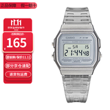 卡西欧（CASIO）小方块简约复古防水电子学生表男女手表情人节礼物 F-91WS-8