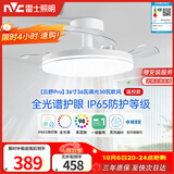 雷士（NVC）枕边风风扇灯一体吊扇灯餐厅卧室全光谱1级能效IP65三防包安装
