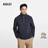 AIGLE艾高抓绒衣经典款POLARTEC户外保暖休闲半拉链上衣男 海军蓝 BE484 XL (185/100A)