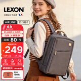 乐上（LEXON）商务双肩背包13.3英寸时尚书包简约OL通勤出差电脑包女  银河灰