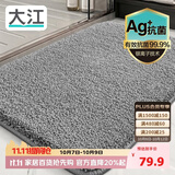 大江Ag+银离子 抗菌浴室地垫卫生间门口吸水垫厕所脚垫纯色60x90cm