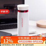 乐扣乐扣（LOCK&LOCK）不锈钢保温杯情侣学生水杯菲特旋转盖轻量杯450ml白红 LHC4131WR