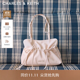 CHARLES&KEITH褶皱蝴蝶结单肩腋下包斜挎包生日礼物包包女包26新款CK2-20151672 Soft Pink浅粉色 M