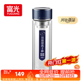 富光抗菌玻璃杯 双层高硼硅泡茶杯子 茶水分离杯办公水杯男女士400ml