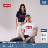 Levi's李维斯情侣美式宽松印花时尚简约舒适潮流纯棉圆领短袖T恤 白色 002A0-0000 S
