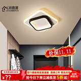 鹿屋阳台吸顶灯现代简约过道灯走廊玄关吸顶灯餐厅灯具广东中山2026 大号黑+白方形【24CM】白光 20W