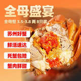【活蟹】隆上记大闸蟹鲜活现货 全母3.5-3.8两8只 螃蟹鲜活礼盒生鲜去绳足重