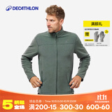 迪卡侬（DECATHLON）保暖户外抓绒衣外套男女运动宽松秋摇粒绒外套冲锋衣内胆 男款-全拉链-墨绿色 XL