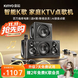 金运（KINYO）【2年会员版】家庭ktv唱歌全套设备k歌麦克风音箱一体机点歌机带话筒连电视卡拉OK蓝牙音响V8