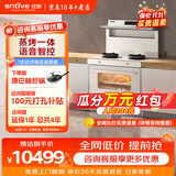 亿田D6ZK集成灶蒸烤一体家用蒸箱烤箱黑色变频集成灶一体式集成灶家用一体灶大吸力油烟机燃气灶一体机 蒸烤一体 （白色款） 左排烟 天然气12T