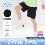 361°童装女童短裤儿童运动裤夏季新款速干裤小童五分裤男童裤子 【梭织】经典黑1702 170