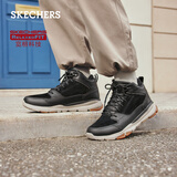 斯凯奇（Skechers）短靴男士秋季宽楦软底休闲靴高帮鞋舒适工装靴马丁靴