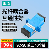 山泽(SAMZHE)光纤适配器 电信级SC-SC单工耦合器 SC接口法兰盘光纤延长对接头转接器(10个装) GSS-10