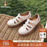 暇步士（Hush Puppies）凉鞋女士包头软底罗马休闲沙滩鞋 泡沫白 39