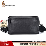 暇步士（Hush Puppies）窄肩带斜挎单肩包牛皮男大容量复古邮差挎包休闲简约生日礼物