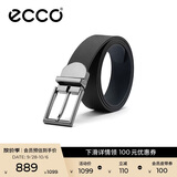 爱步（ECCO）商务休闲皮带针扣腰带男礼物 9105892 黑色/午夜蓝120cm礼盒装