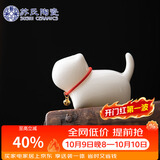 苏氏陶瓷羊脂玉瓷茶具配件茶宠致白小猫咪