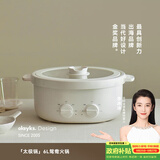 olayks立时 电火锅 鸳鸯锅 火锅专用锅 分体可拆洗多功能锅家用多用途涮肉锅速沸电煮锅6L