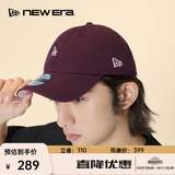 NEW ERA纽亦华MLB小logo运动休闲情侣弯檐棒球帽软顶NE920 13793034-酒红色洛杉矶道奇队 OSFM