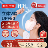 京东京造立体防晒口罩一次性独立包装防晒面罩30片 UPF50口罩防晒防紫外线