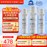 洁净世家适用沁园净水器滤芯KRL提拉系列小新小水钻小净灵小白鲸RO反渗透膜净水机 KRL6903/6913【PGP+CTO+RO套】