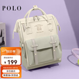 POLO双肩包女士大容量书包iPad电脑包包大学生旅行通勤背包送生日礼物